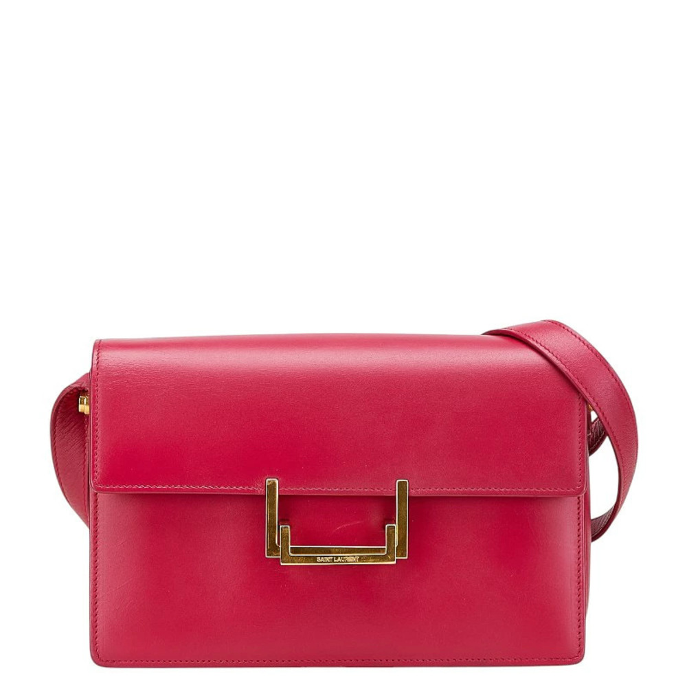 Saint Laurent Loulou Crossbody Bag Pink Leather